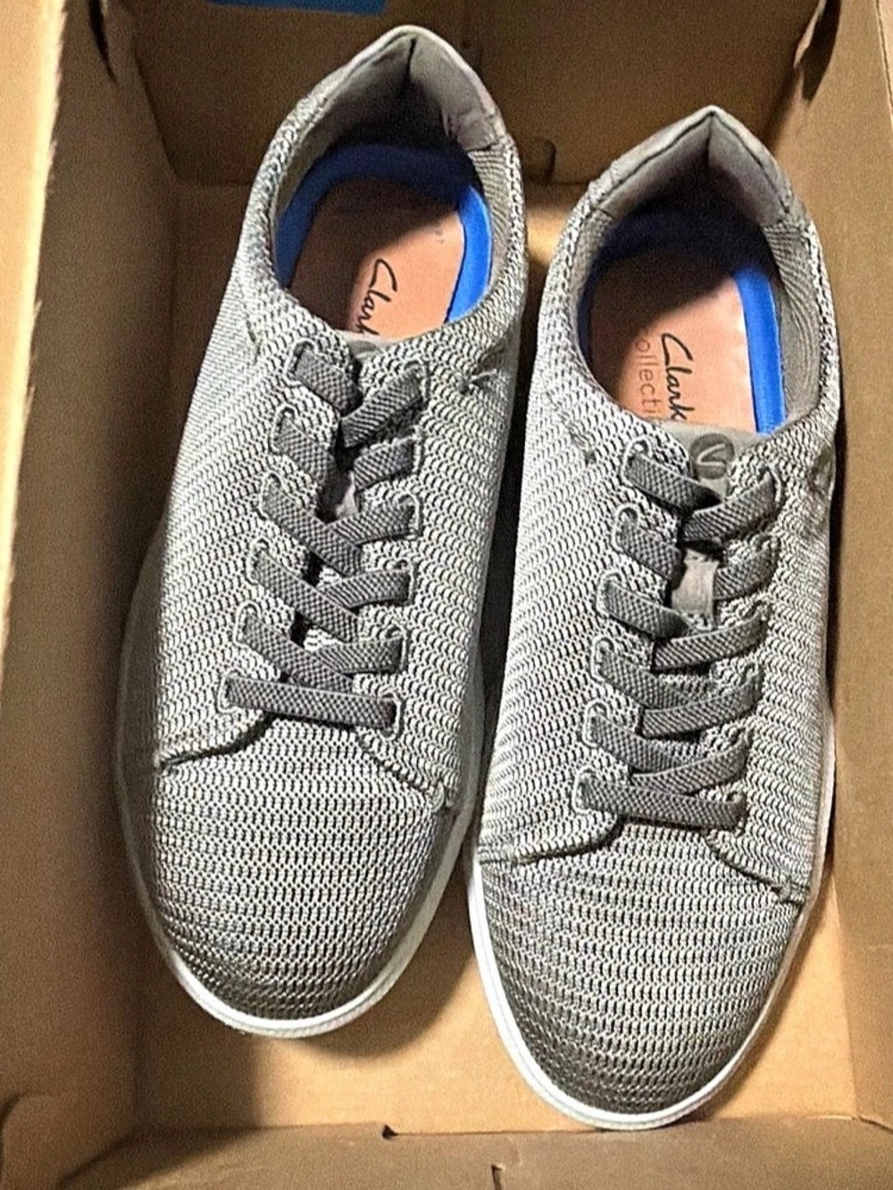Clarks Cambro Low Mens Gray Mesh Lifestyle Sneakers Casual Shoes Size 7.5 M